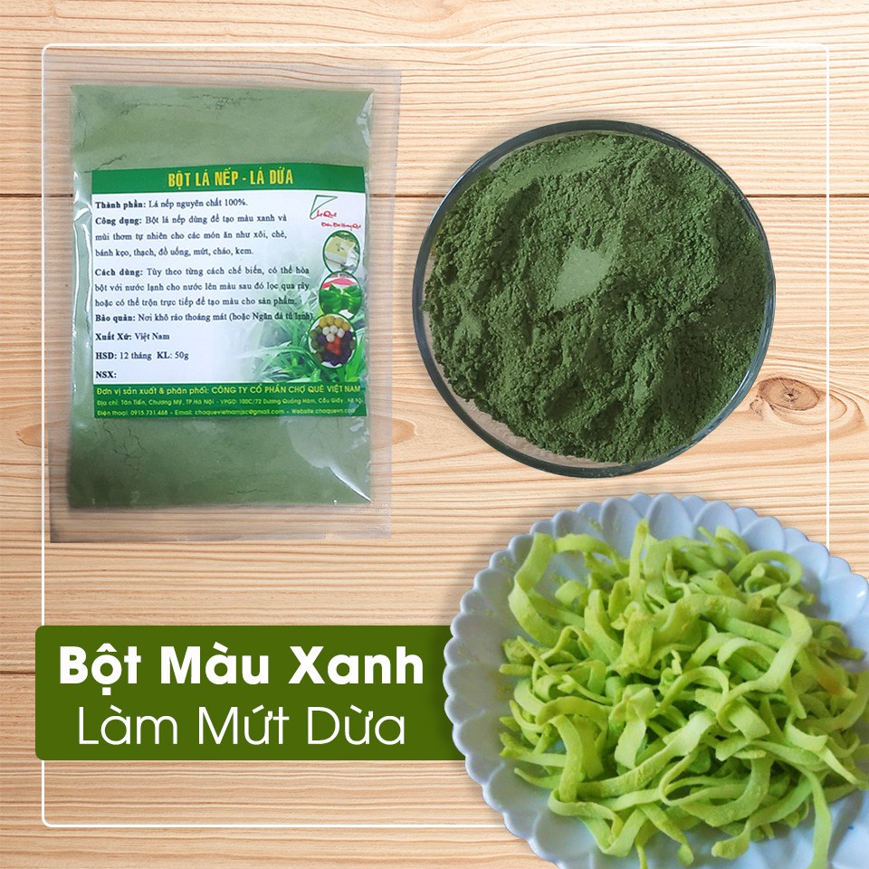 Bột Tạo Màu Xanh Cốm Làm Mứt Dừa 100g