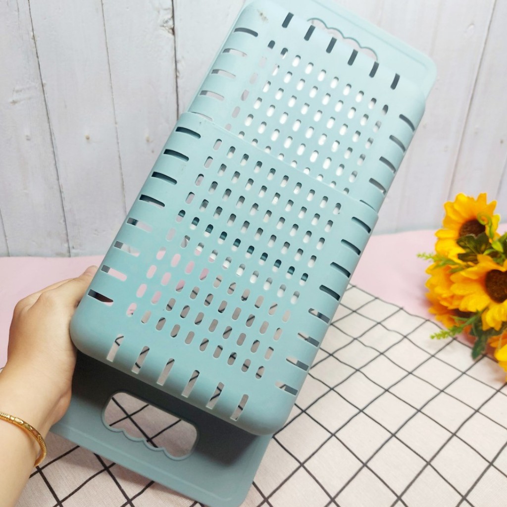 Rổ thoát nước gác bồn rửa chén thông minh đa năng đồ dùng nhà bếp