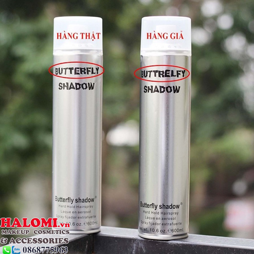 Keo xịt tóc Butterfly Shadow xịt giữ nếp tóc nam nữ cao cấp chính hãng HALOMI loại 1