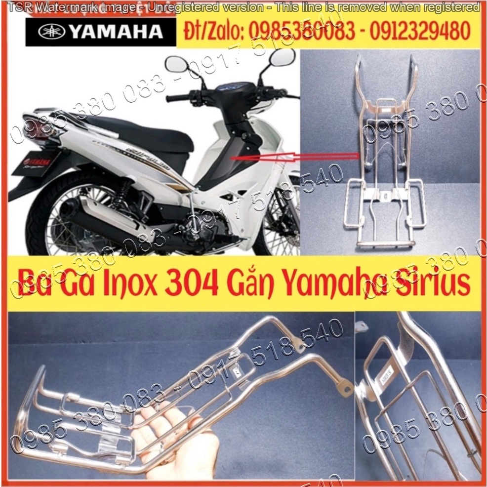 Baga Giữa Xe Sirius Thường 110 cc từ 2016 - 2021, Sirius 50cc INOX 10 ly chắc chắn Mẫu 2021 (Ảnh tự chụp)