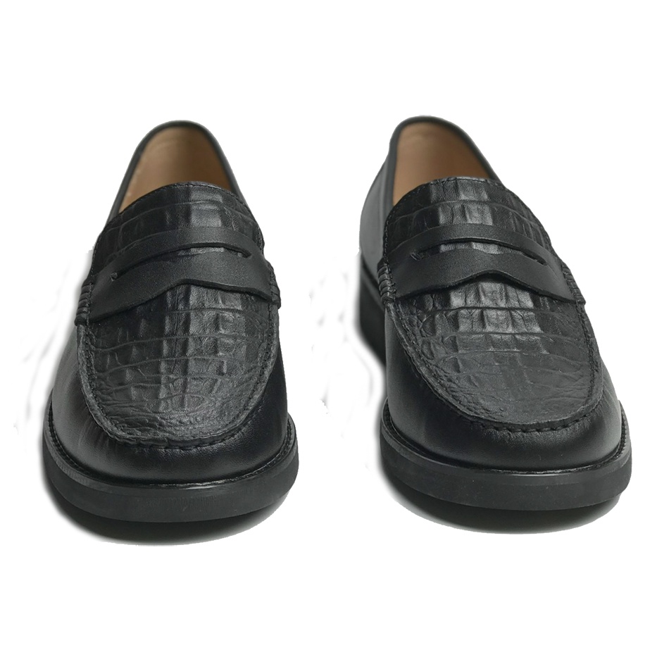 Giày tây penny loafer 2.0 MAD vân cá sấu lười công sở nam da bò cao cấp thời trang tăng chiều cao 4cm