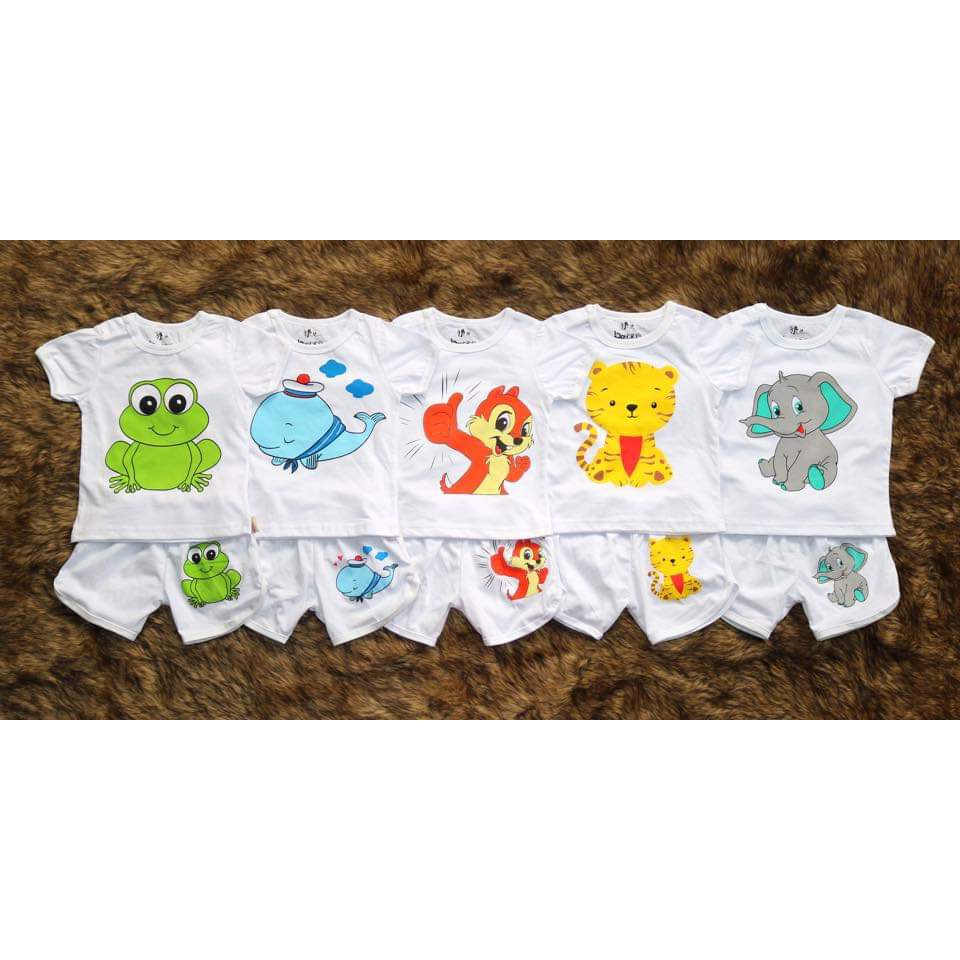 Sỉ set 5 bộ quần áo cộc tay CATER cho bé từ 0-14 tháng- MS19
