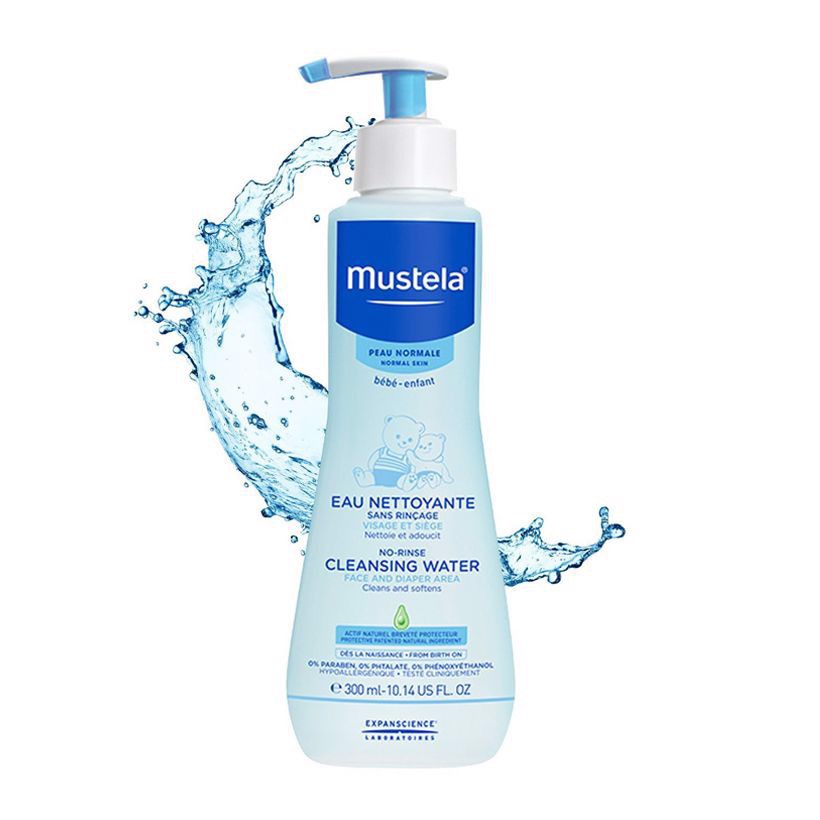 Mustela Nước làm sạch mặt và cơ thể dành cho bé No Rinse Cleansing Water 300ml