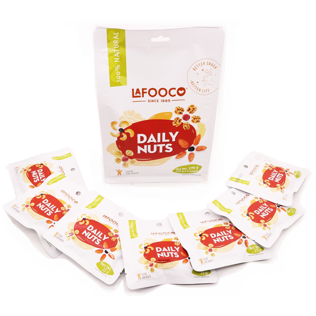 [COMBO 5 SẢN PHẨM] Daily nuts 175g 1 túi + 4 túi Hạt điều LAFOOCO 4 vị 100g