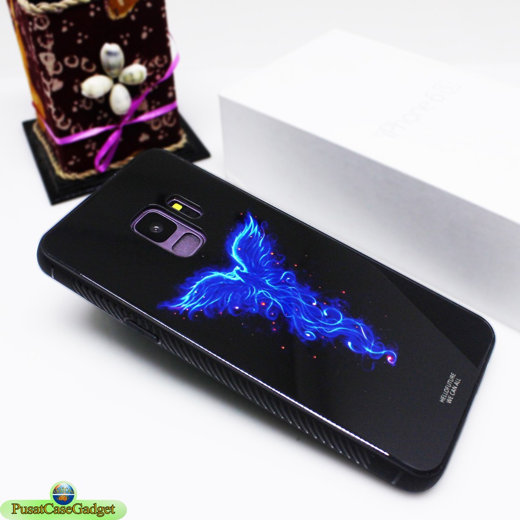 Ốp Điện Thoại Mặt Kính Dạ Quang Cho Samsung Galaxy A6 A6 + A7 A8 Star