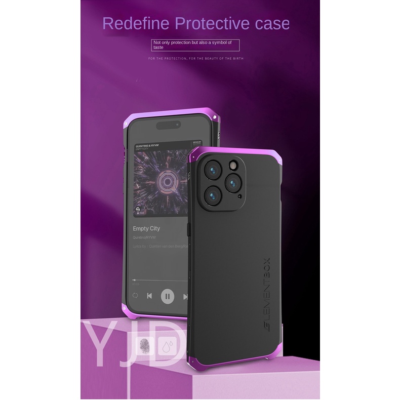 Ốp Điện Thoại Thiết Kế Kim Loại Chống Sốc Cao Cấp Cho Iphone 14 Plus 14 Pro Max
