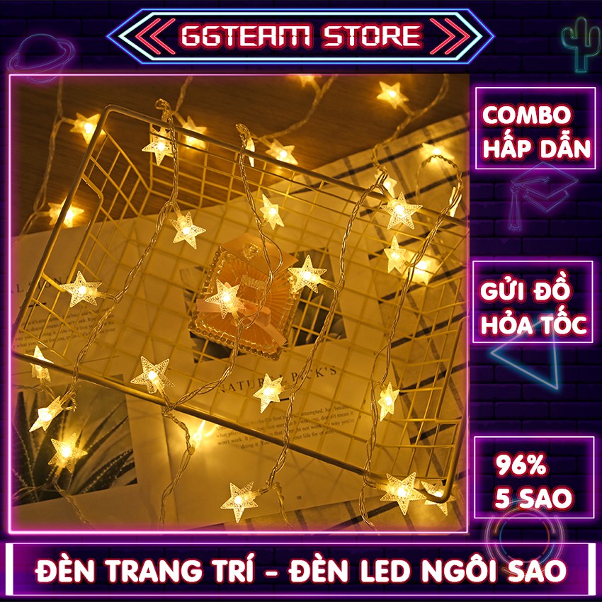 Đèn LED ngôi sao 3m nhấp nháy, trang trí phòng ngủ hình sao nhiều màu sắc - GGTeam