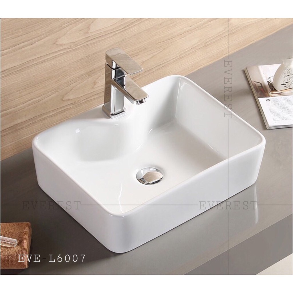 Chậu lavabo đặt bàn, chậu rửa mặt chính hãng EVEREST