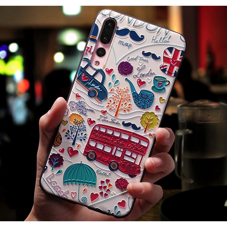 Ốp điện thoại in hình nổi đẹp mắt cho Huawei Nova 3i 2S 2 3e 3 / Honor V10