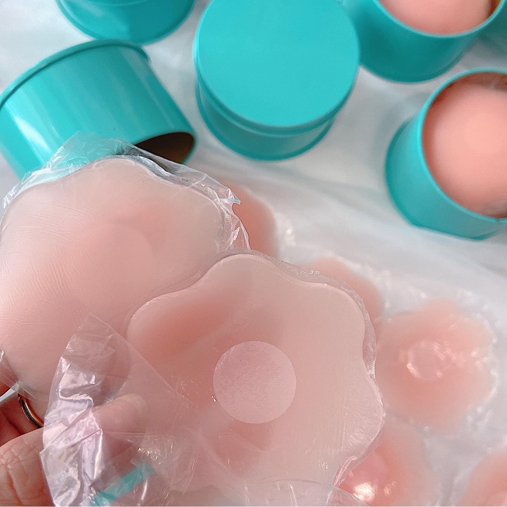 Hộp 10 miếng dán nhũ hoa silicon - miếng dán ngực - dán ti silicon