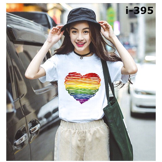 Áo Thun Nữ Tay Ngắn Trái Tim 7 Màu ATN395