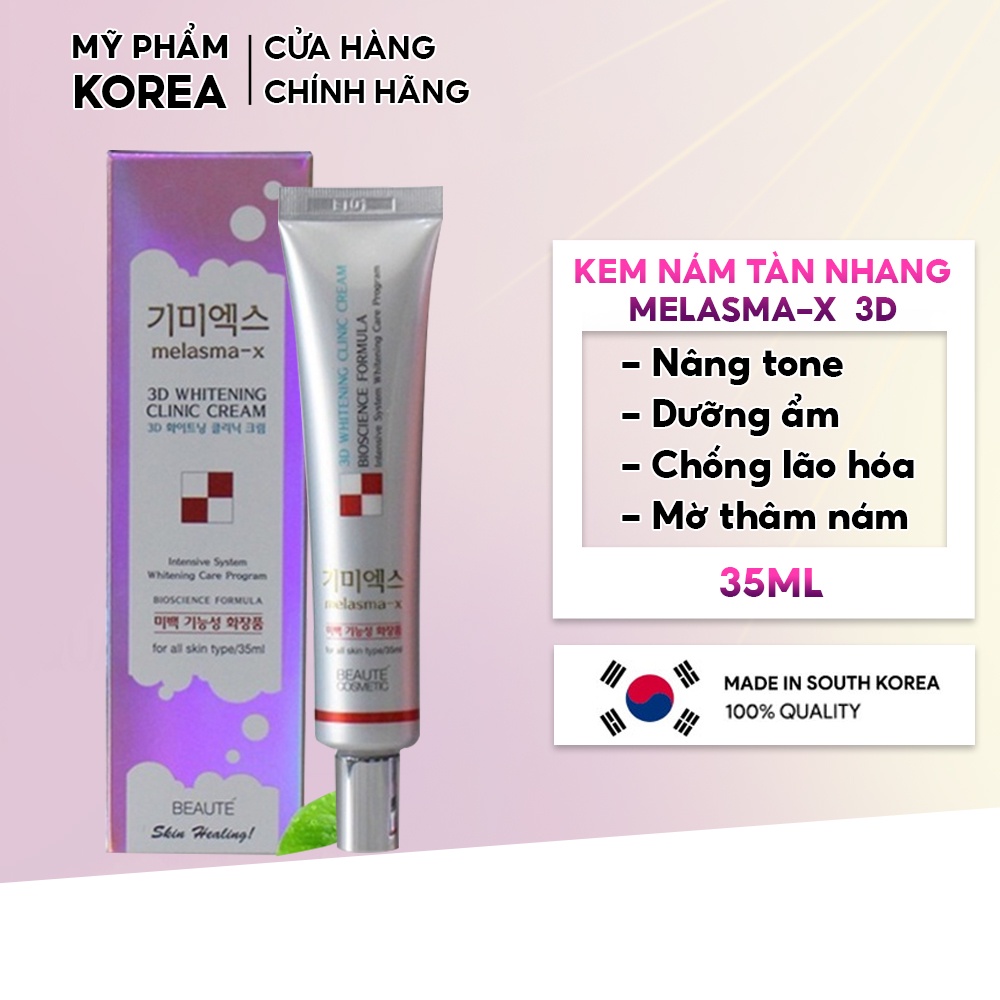 Kem Trắng Da Mờ Nám Tàn Nhang MELASMA-X 3D WHITENING CLINIC - CREAM Hàn Quốc 35ml giúp mờ thâm nám trắng sáng tự nhiên