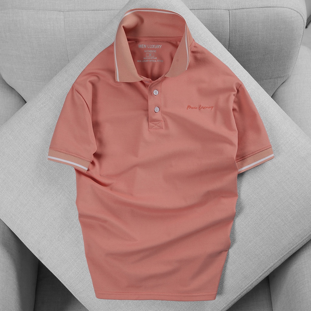 Áo polo nam trơn Men Luxury basic cổ bẻ chữ thêu cao cấp chất cotton đứng form tôn dáng dễ phối đồ