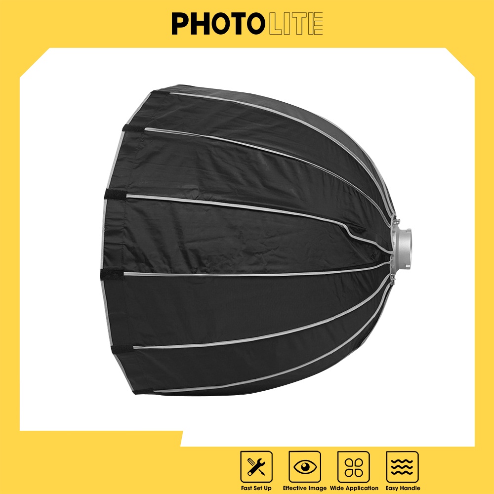 Softbox parabolic 120 cm Photolite PA188 thao tác nhanh làm mềm ánh sáng đèn Flash/Led