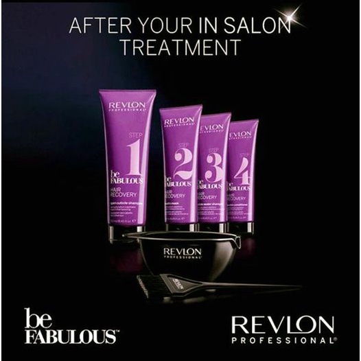 [ĐỌC KỸ MÔ TẢ] Bộ phục hồi tóc 4 bước chuyên biệt cho salon cao cấp Revlon Be Fabulous Hair Recovery (Tây Ban Nha)
