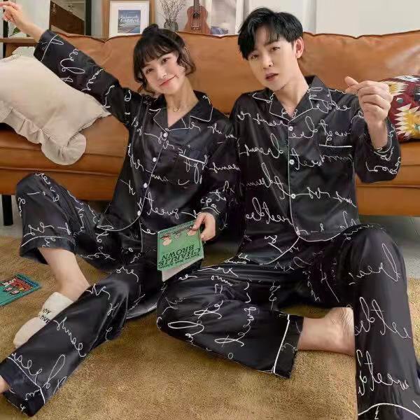 Đồ đôi pijama nam nữ lụa bóng cao cấp | BigBuy360 - bigbuy360.vn