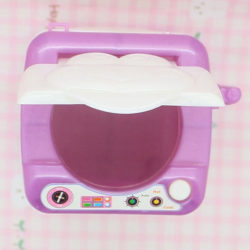 Barbie Doll Washing Machine Play House Toy Accessories Mini Washing Machine