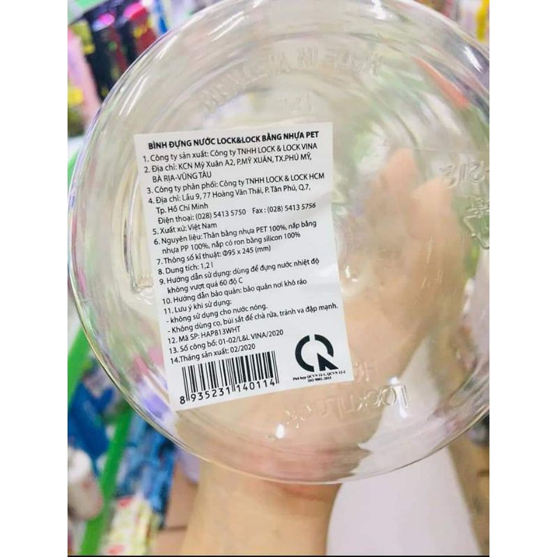 Bình đựng nước Lock&Lock Nescafe / MILO1.2L