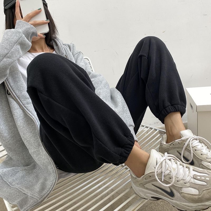 Quần jogger nam nữ ống rộng bo gấu cao cấp da cá basic pants unisex bigsize