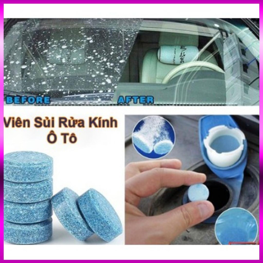 Viên sủi rửa kính giá bán buôn, nước rửa kính lái ô tô