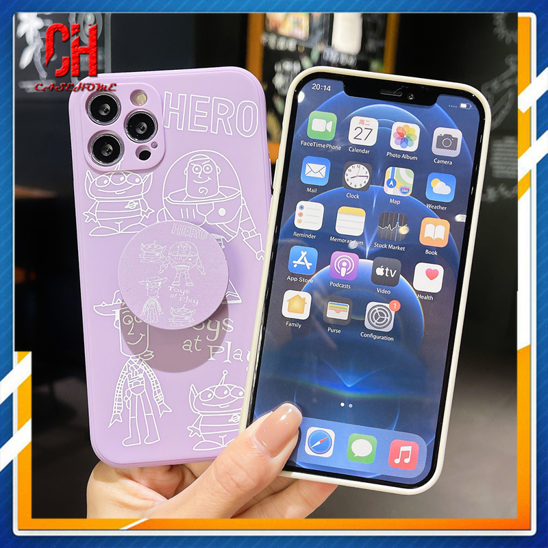 Ốp Lưng Hình Gấu Pooh Đáng Yêu Kèm Giá Đỡ Cho Poco X3 Nfc X3 Pro M3 Xiaomi Redmi 9 9c Nfc 9a 9i 9t 9 Pro 10x Poco M2 Pro Redmi Note 9 8 10 10s