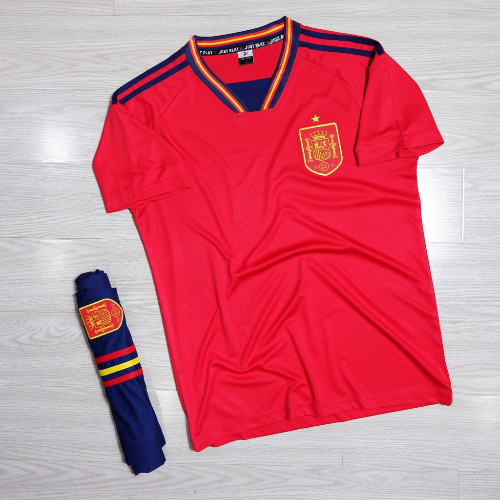 Bộ quần áo đá banh TBN, Bộ quần áo bóng đá Tây Ban Nha in tên và số theo yêu cầu