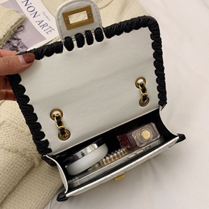 Túi Đeo Vai Đan Tay Phối Dây Xích Thời Trang Cho Nữ