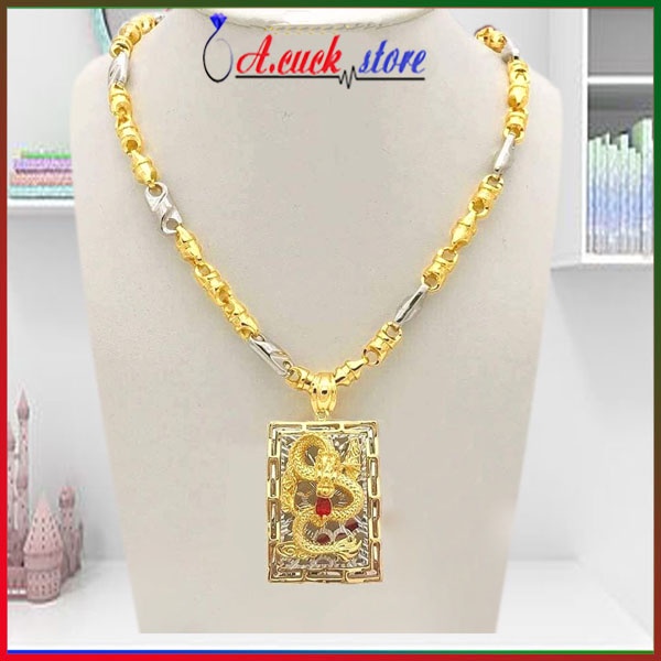 Dây chuyền nam trang sức vòng cổ mạ vàng 18k thiết kế tinh xảo sang trọng