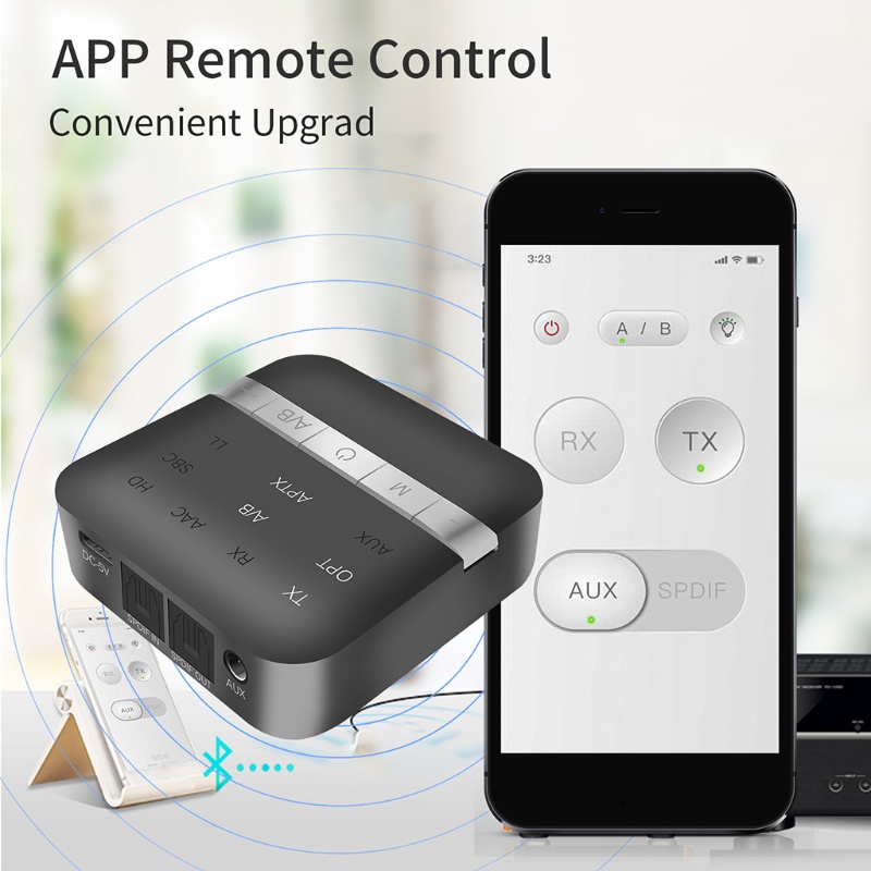 Bộ Chuyển Đổi Âm Thanh Hsv Audio Csr8675 Bluetooth-Compatible V5.0 2 Trong 1