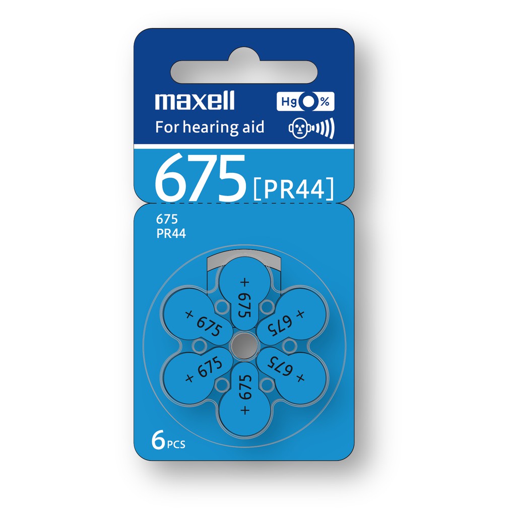 Pin Trợ Thính Maxell PR536 10, PR41 312, PR44 675, PR48 13 (6 viên/vỉ)