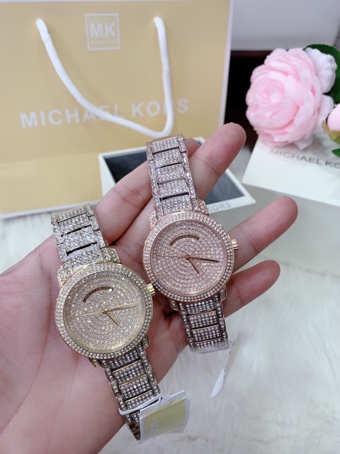 Đồng Hồ Nữ Micheal Kors Mk6547 Full Hột Full Box Chính Hãng Xách Tay