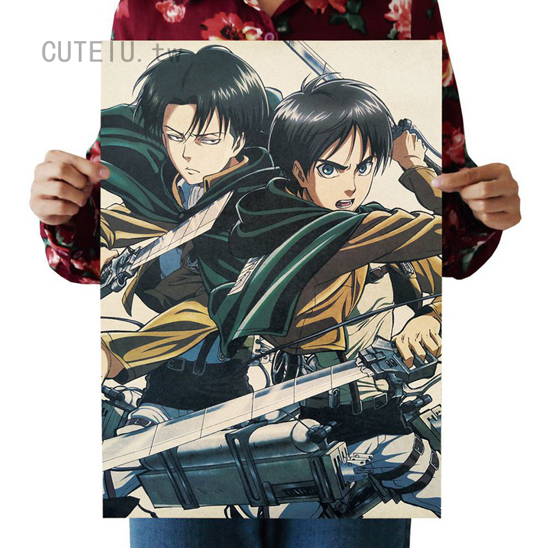 Poster Phim Attack On Titan Phong Cách Cổ Điển