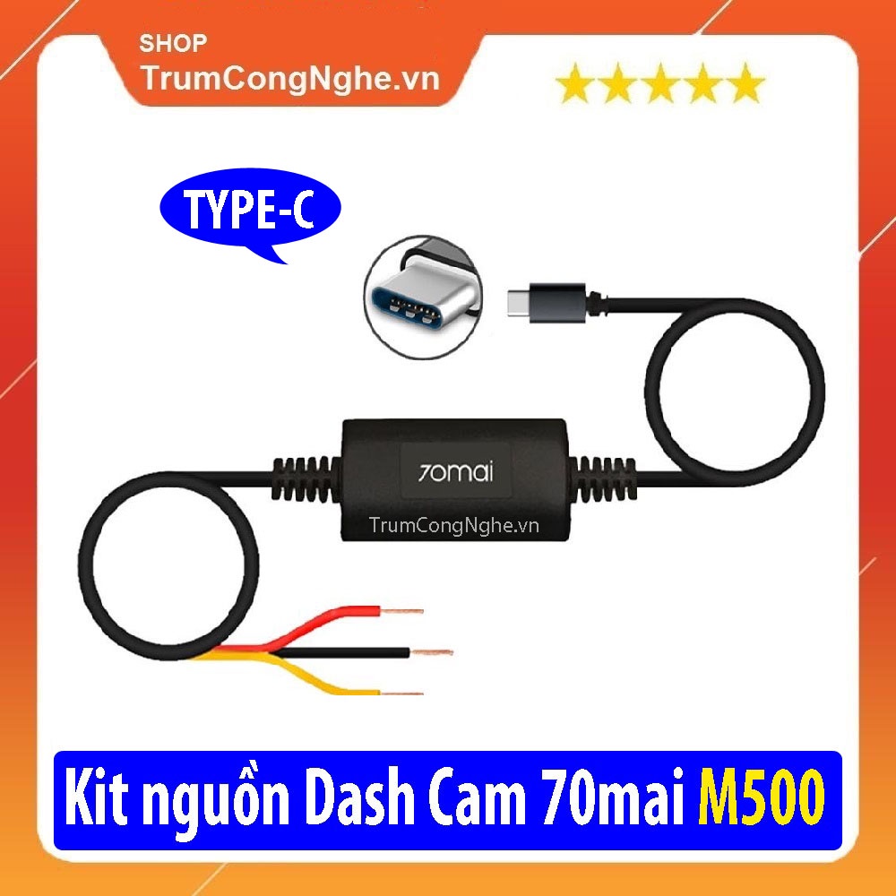 Dây kit nguồn Hardware Kit 70mai Type C cho Camera hành trình Dash Cam 70mai M500