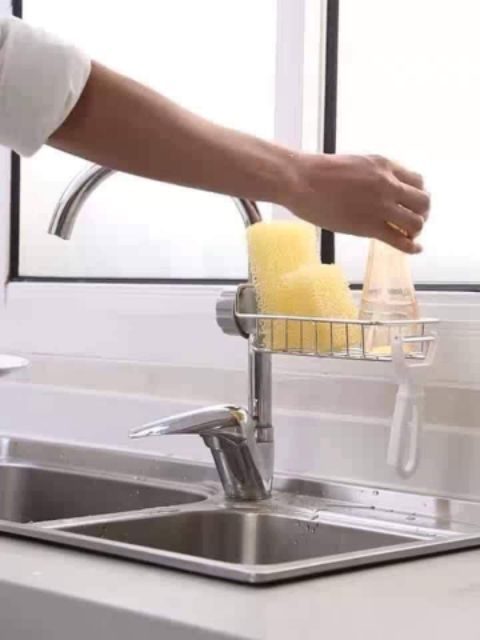 GIỎ ĐỂ DẺ GẮN VÒI BỒN RỬA BÁT