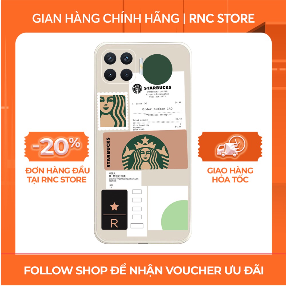 Ốp lưng OPPO A1K/A3S/A54/A94/F9/ ....dẻo cạnh vuông bảo vệ camera hình Starbucks.