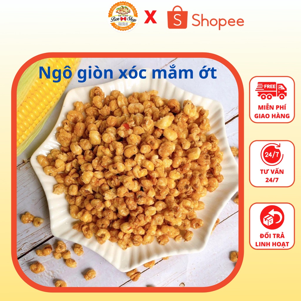 1kg ngô giòn xóc mắm cay giòn tan ăn là mê