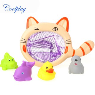 Set of toys for baby bathing rubber