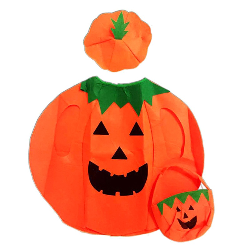 Bộ trang phục bí ngô kèm túi độc đáo cho halloween