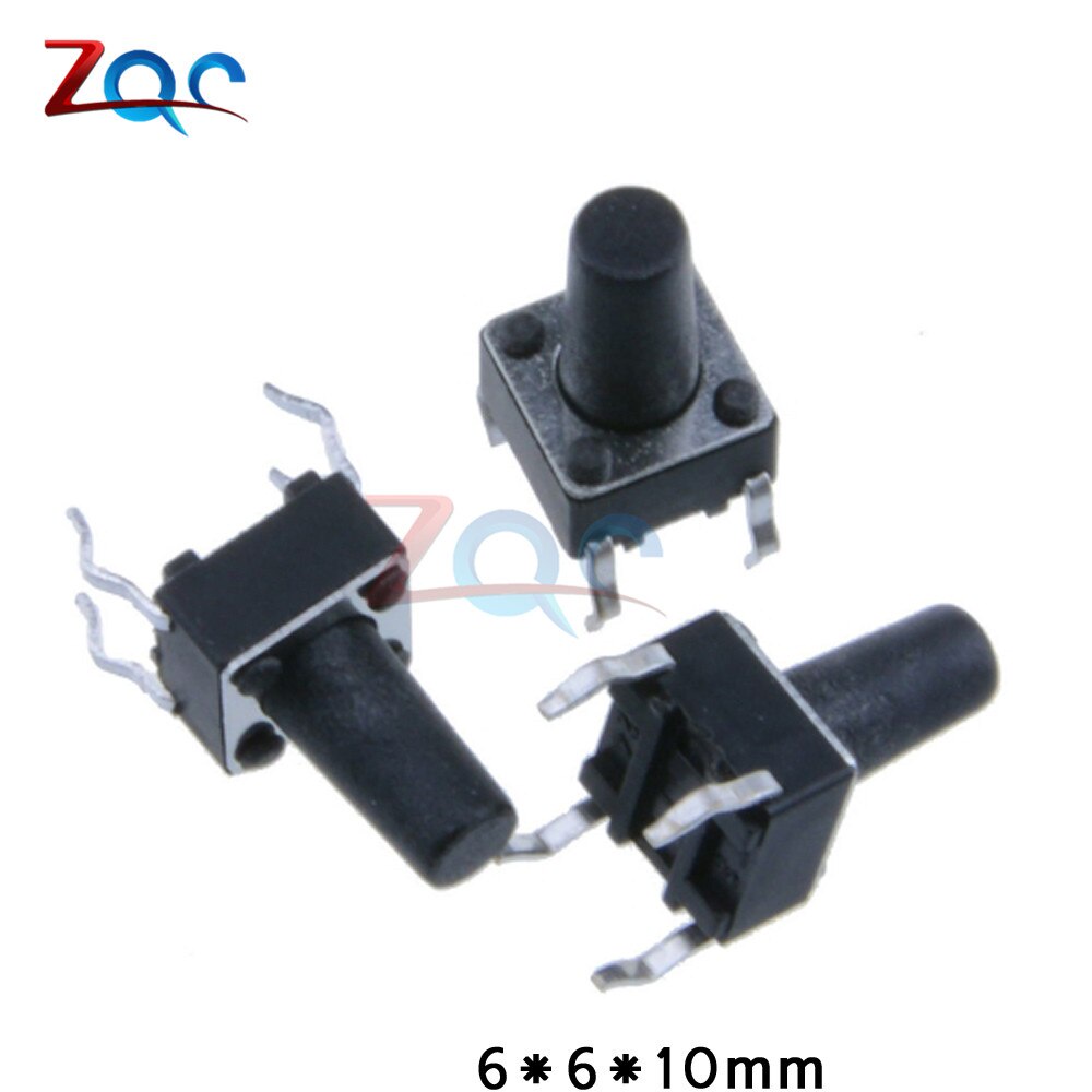 50 nút nhấn 4 chân cắm 6x6 X 4.3mm 6x5mm 6x6 X 6mm 6x6 X 7mm 6x8mm 6x9mm 6x6 X 10mm 6x13mm