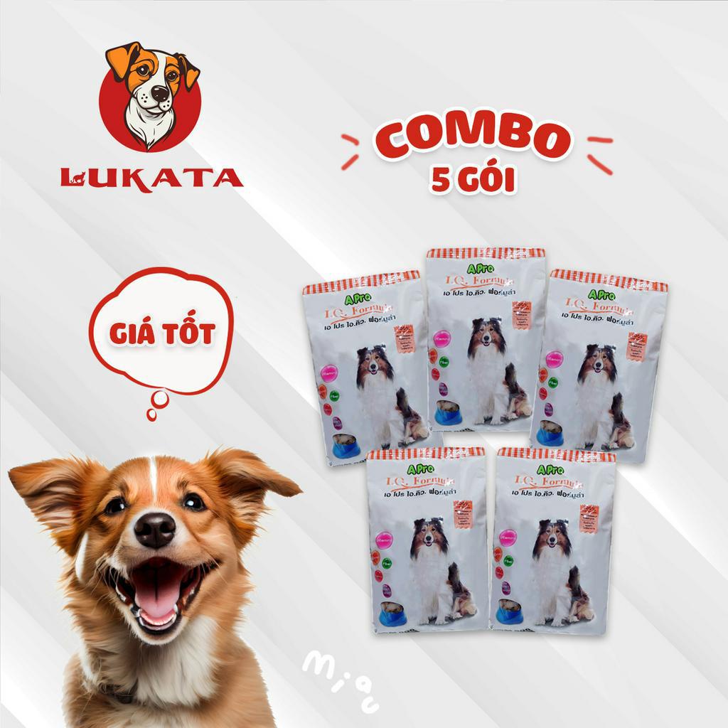 Combo 5 gói thức ăn cho chó apro IQ gói 500g - LUKATA