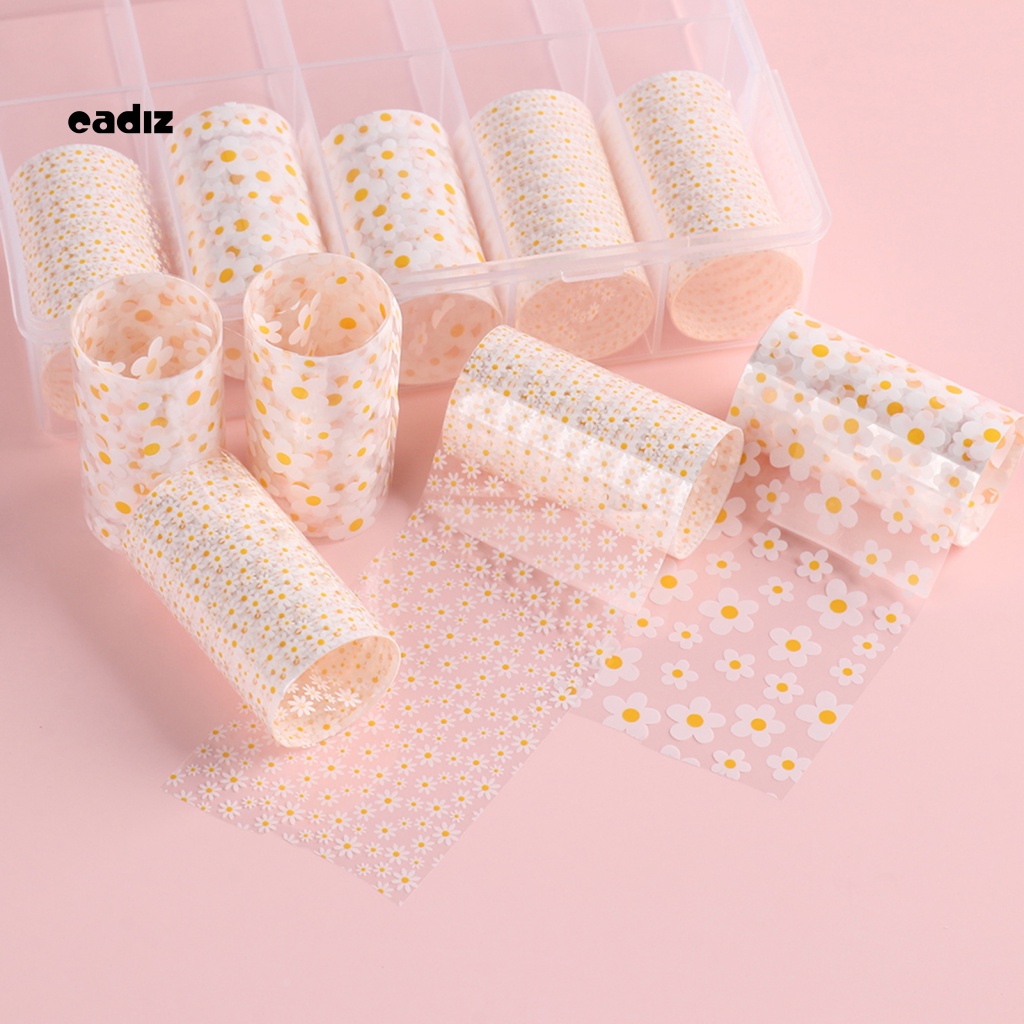 Miếng Dán Trang Trí Móng Tay Chuyển Đổi Họa Tiết Hoa Lâu Trôi Không Mùi