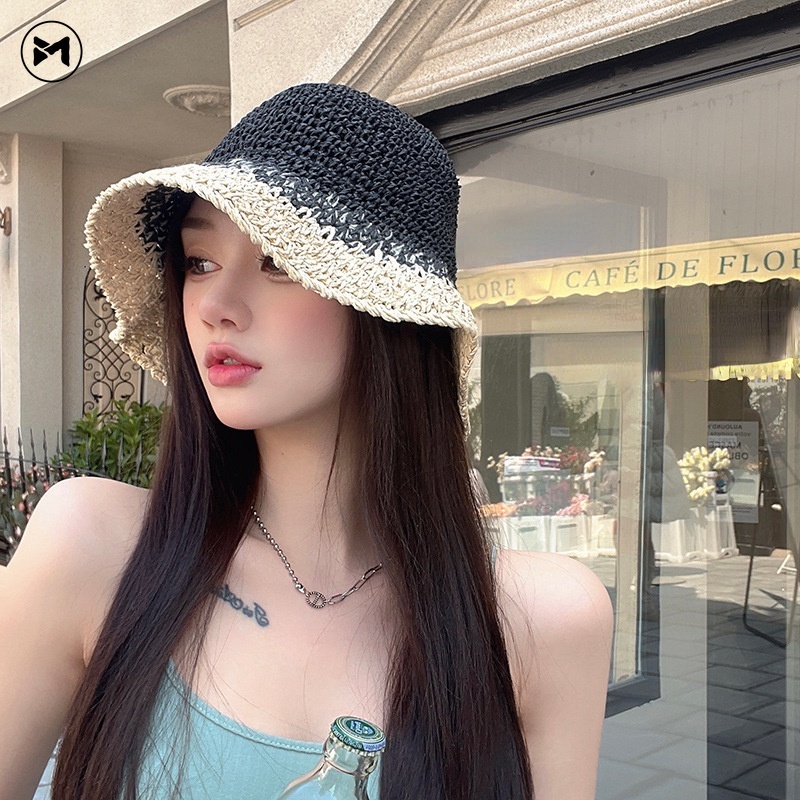Mũ Cói Rộng Vành Chống Nắng Nhiều Màu Sắc Thời Trang Đi Biển Cho Nữ