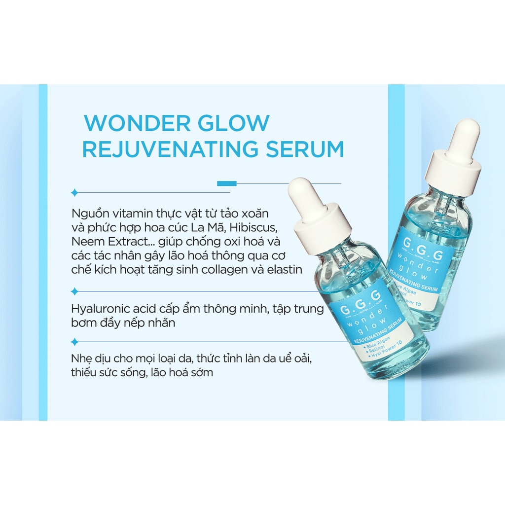 Serum GGG 30ML Rejuvenating Trẻ Hoá Da Ngừa Lão Hoá Mờ Nếp Nhăn