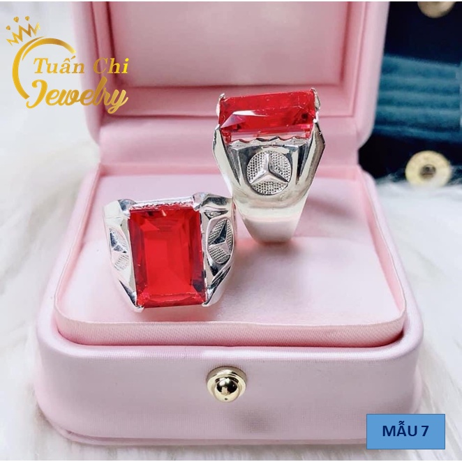 Nhẫn Nam ♥️FREESHIP♥️ Nhẫn Bạc Nam Đính Đá Cá Tính, Đẳng Cấp Nhất