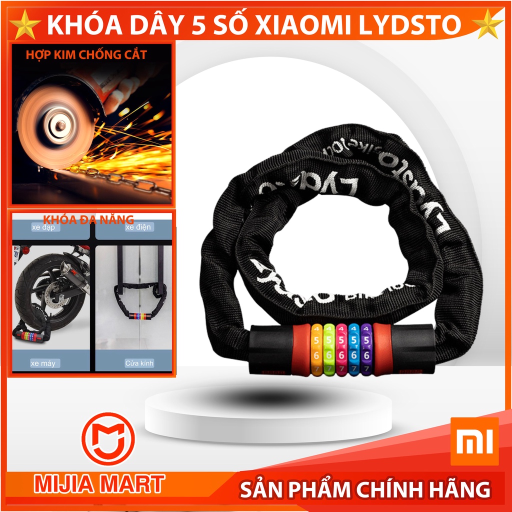 Khóa dây xe đạp Xiaomi Lydsto. Khóa số mini đa năng 5 số