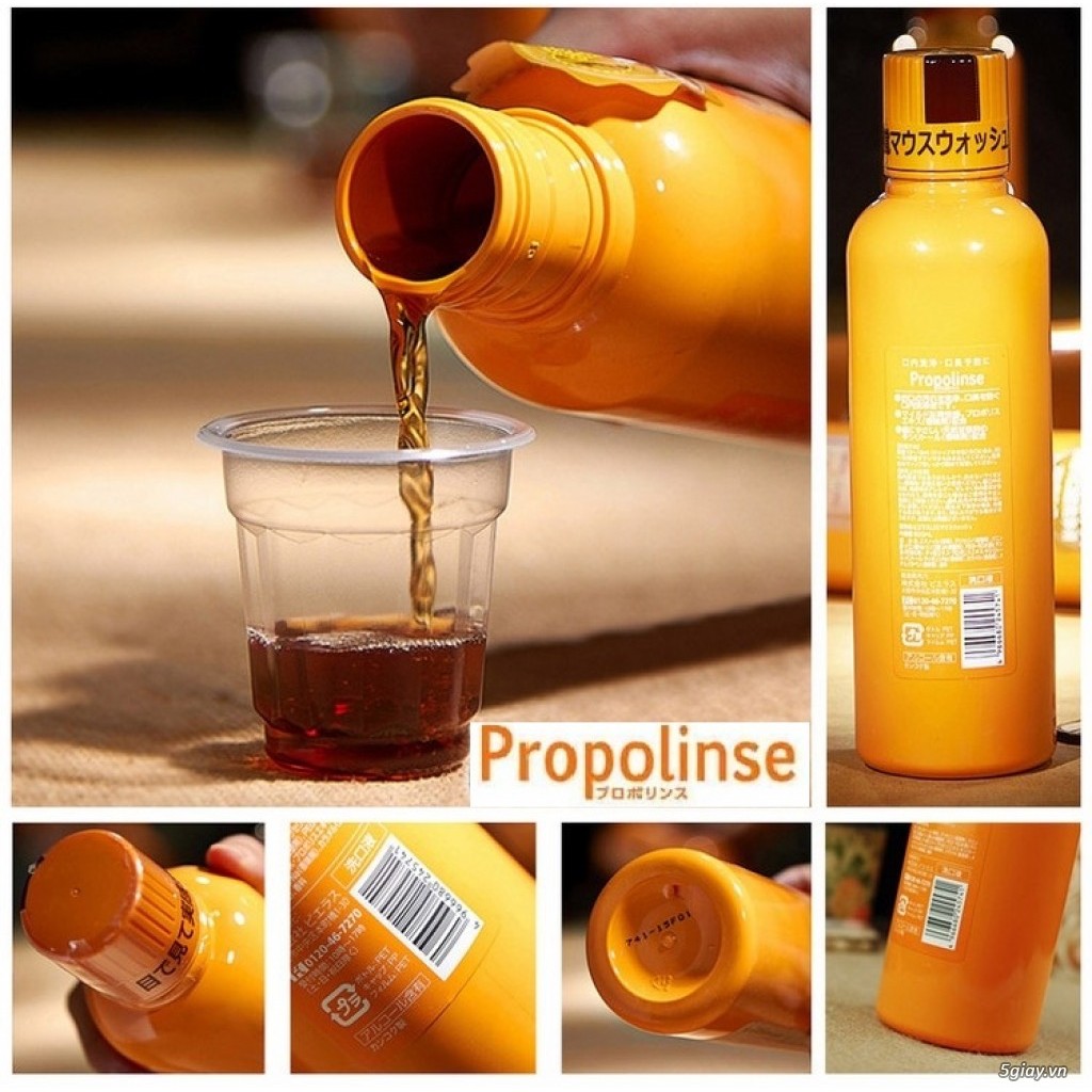 🧡 Nước Súc Miệng PROPOLINSE 600ML Làm Bong Mảng Bám, Không Cồn, Màu Cam Nội Địa Nhật Bản 🧡