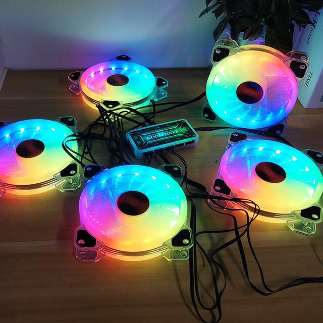 Fan Coolmon k5 Led RGB 16 triệu màu kèm 366 hiệu ứng