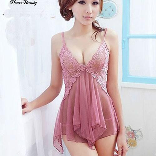 Đầm Ngủ Ren Xuyên Thấu Gợi Cảm