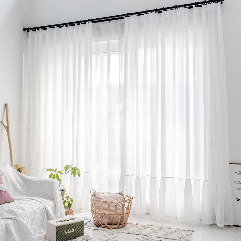 Rèm voan trắng vintage thiết kế đuôi cá cao cấp - Rèm treo tường trang trí Decor phòng ngủ | Shopee Việt Nam