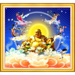 Tranh đính đá Phật Di Lặc LV449 (75*69cm), DF687 (70*50cm) - tự đính